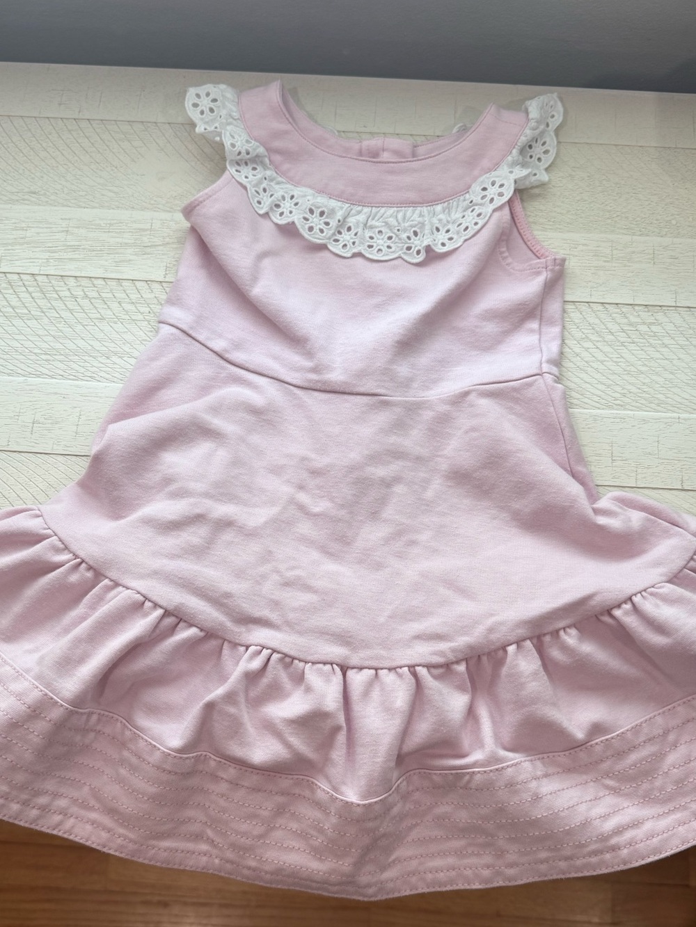 Janie and Jack Pink Eyelet Trim Girls' Dress size 3